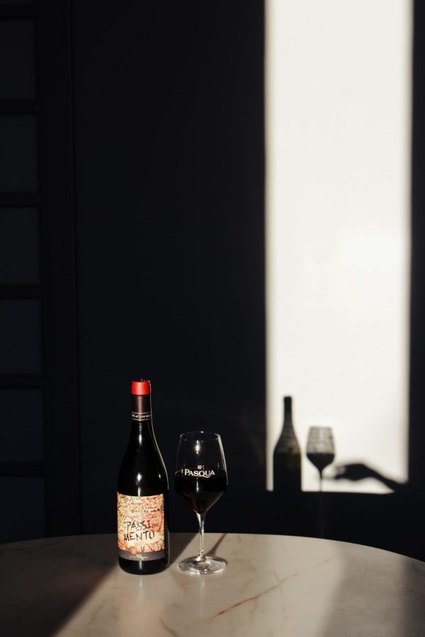 Pasqua Passimento Italian Red Wine In A Glass In Shadow Photography