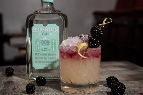 Brighton Gin In Blackberry Gimlet Cocktail Recipe