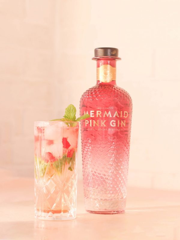 Mermaid Pink Gin In A Strawberry Highball Cocktail Recipe