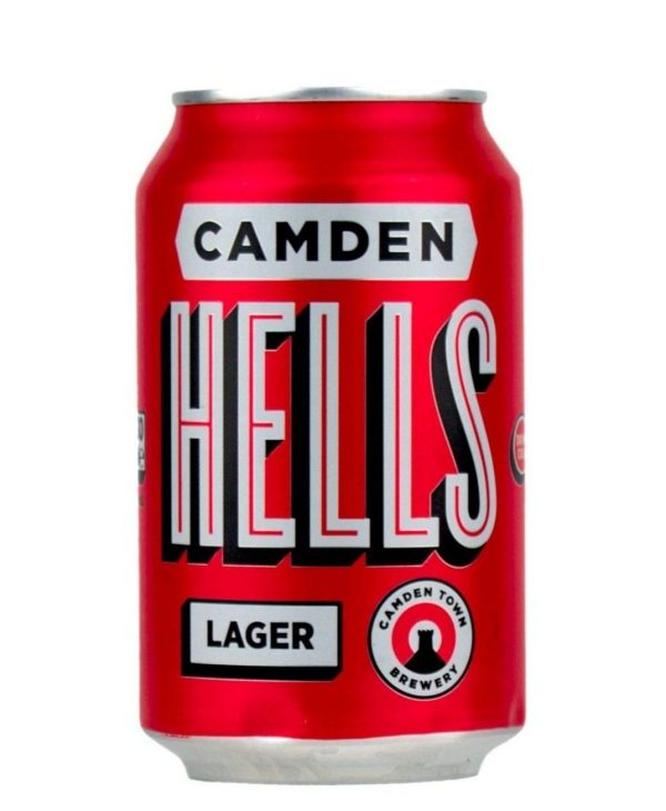 Camden Town Hells Lager In A Can Front Label