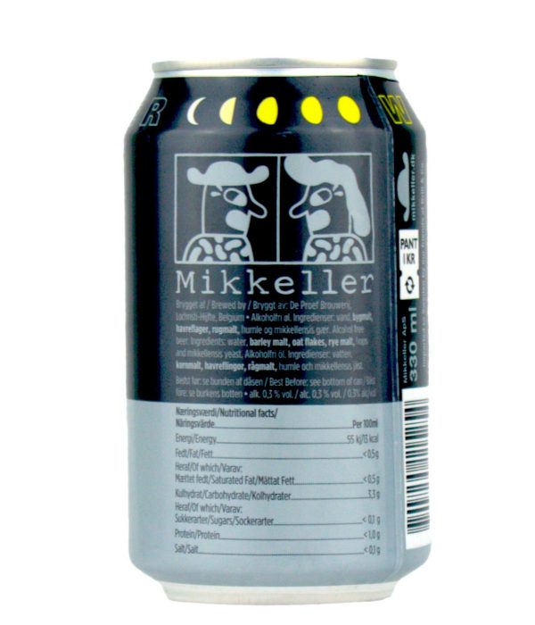 Mikkeller Weird Weather No-Alcohol Beer In A Can Back Label