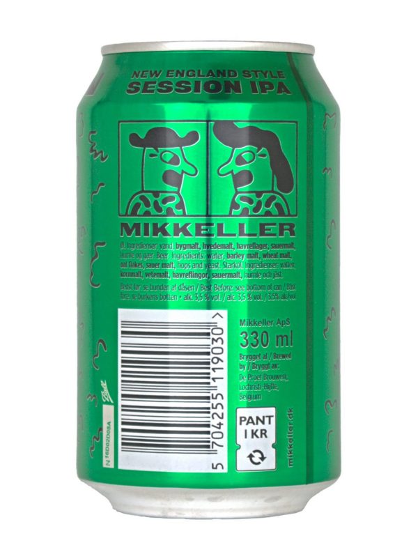 Mikkeller Evergreen Session IPA In A Can Back Label