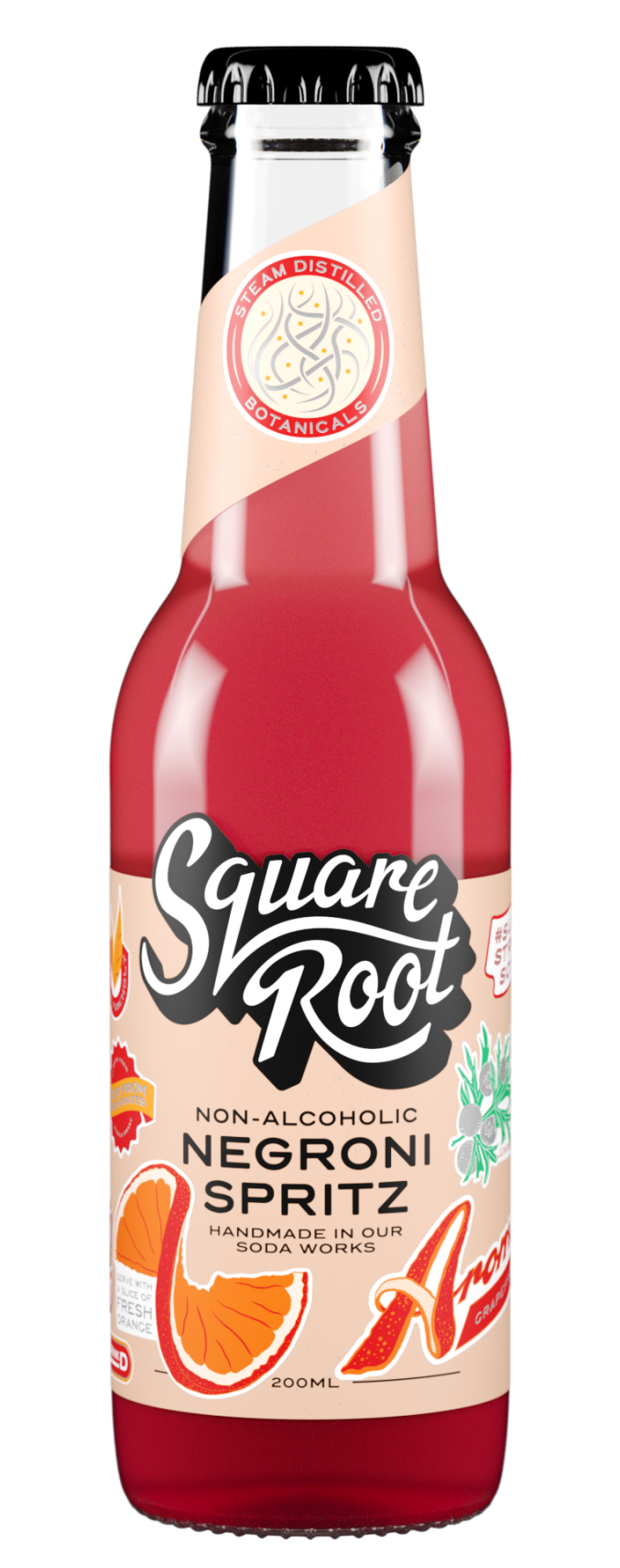 Square Root Non-Alcoholic Negroni Spritz