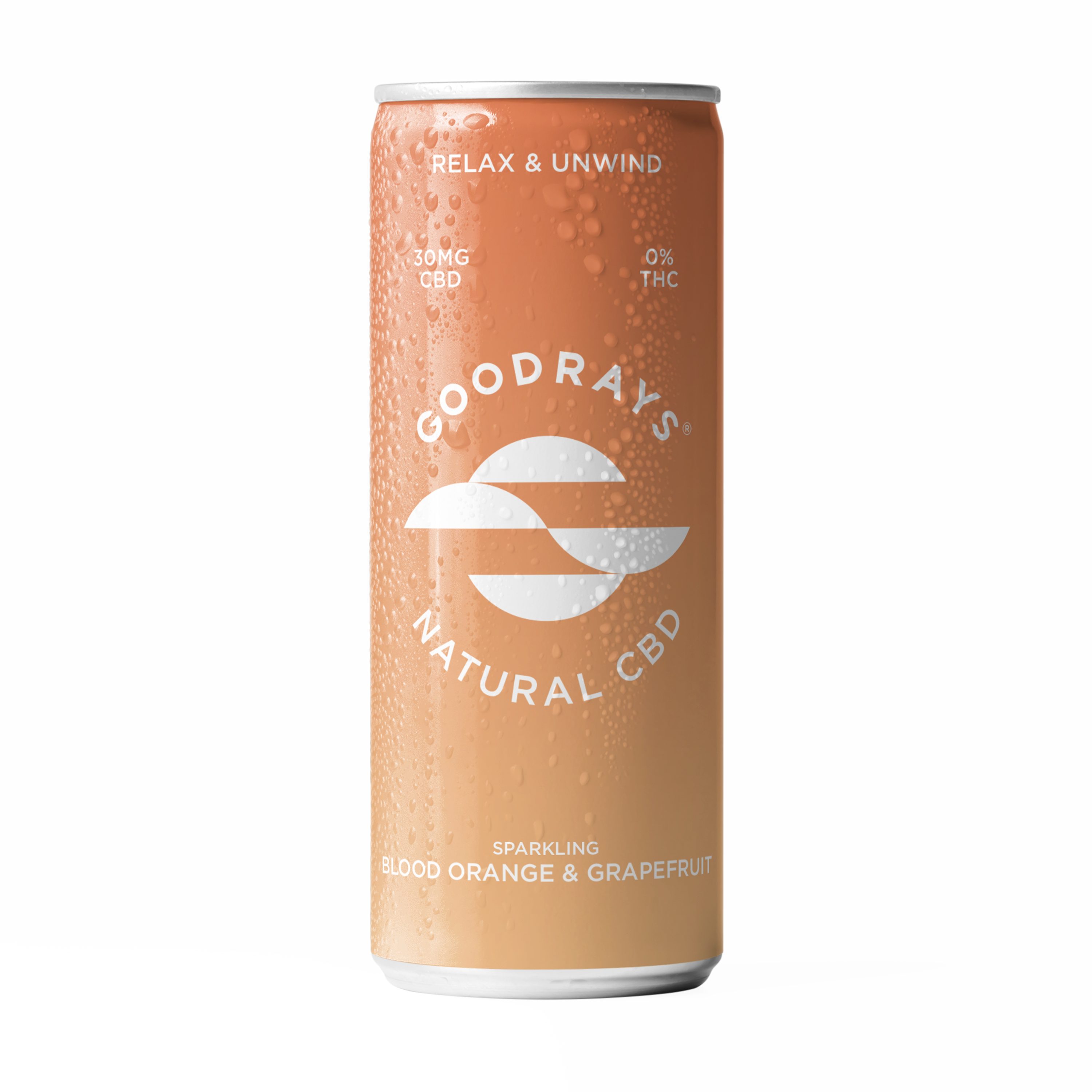 Goodrays 30mg CBD Blood Orange & Grapefruit Seltzer