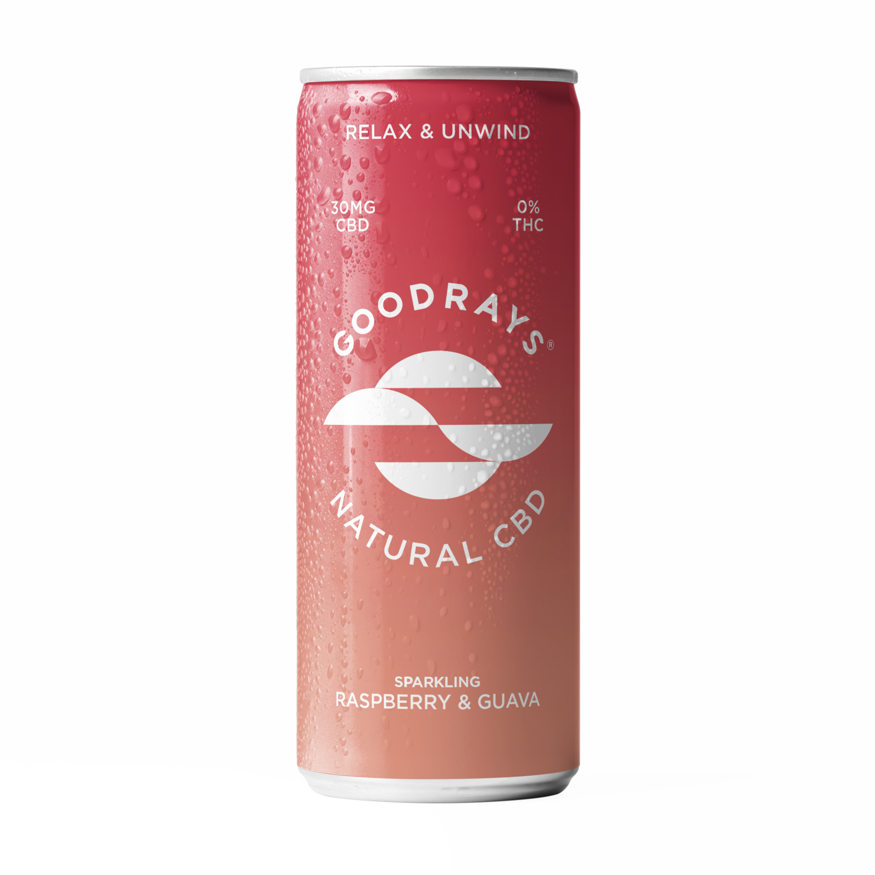Goodrays 30mg CBD Raspberry & Guava Seltzer