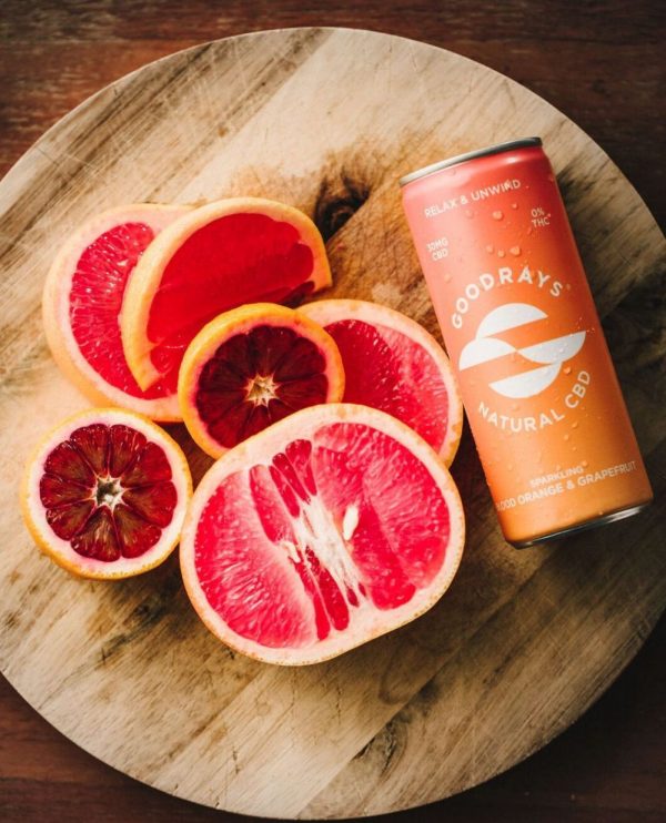 ALL THINGS DRINKS - Goodrays CBD Seltzer Blood Orange & Grapefruit