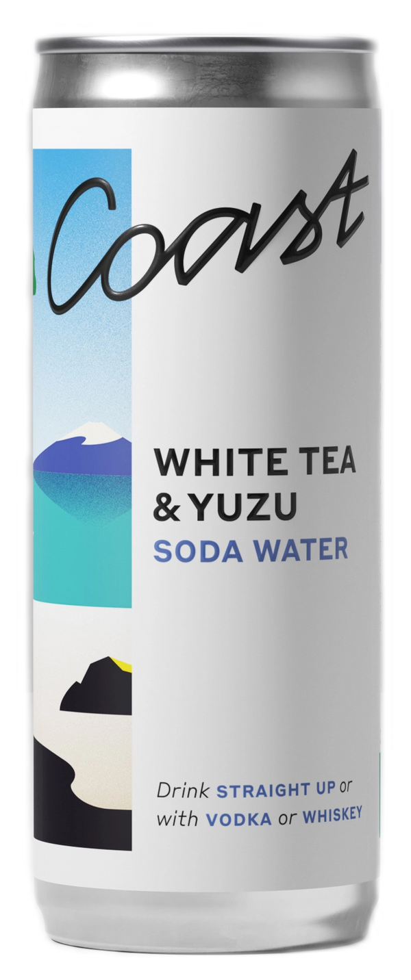 ALL THINGS DRINKS - Coast White Tea & Yuzu Soda - Pack of 6 cans